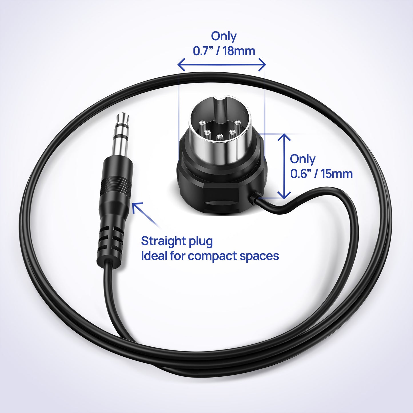 CME - TRS (Straight, 3.5mm, TRS to 5-pin DIN MIDI Cable – 2FT / 60cm