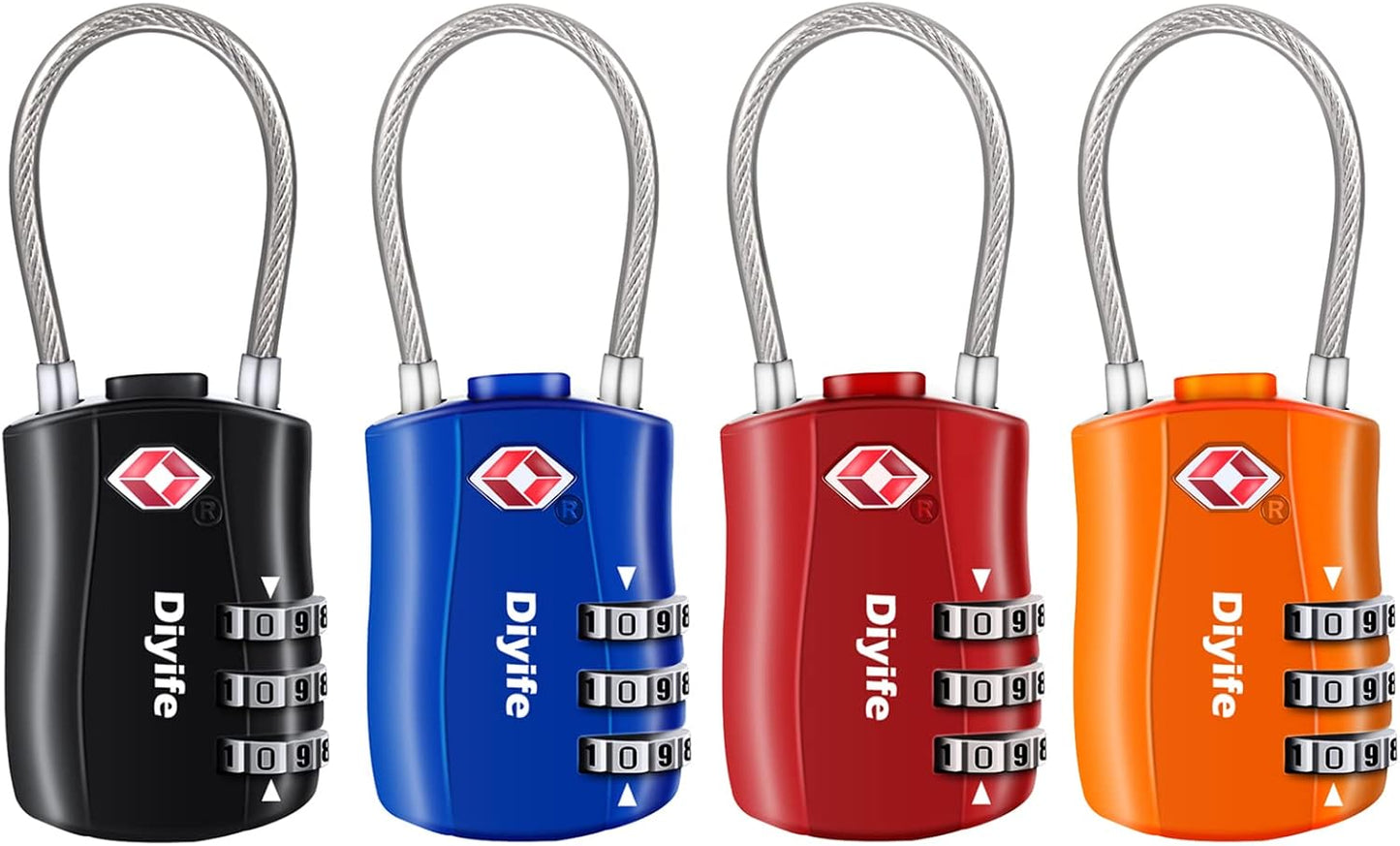 TSA Luggage Locks, 3-Digit Combination Padlock, Suitcases, Peli Cases and bags Bags