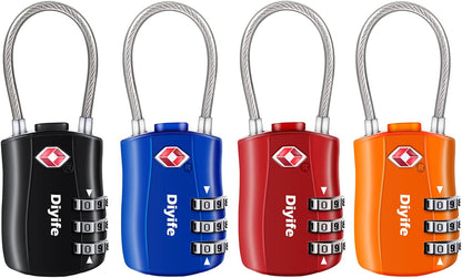 TSA Luggage Locks, 3-Digit Combination Padlock, Suitcases, Peli Cases and bags Bags