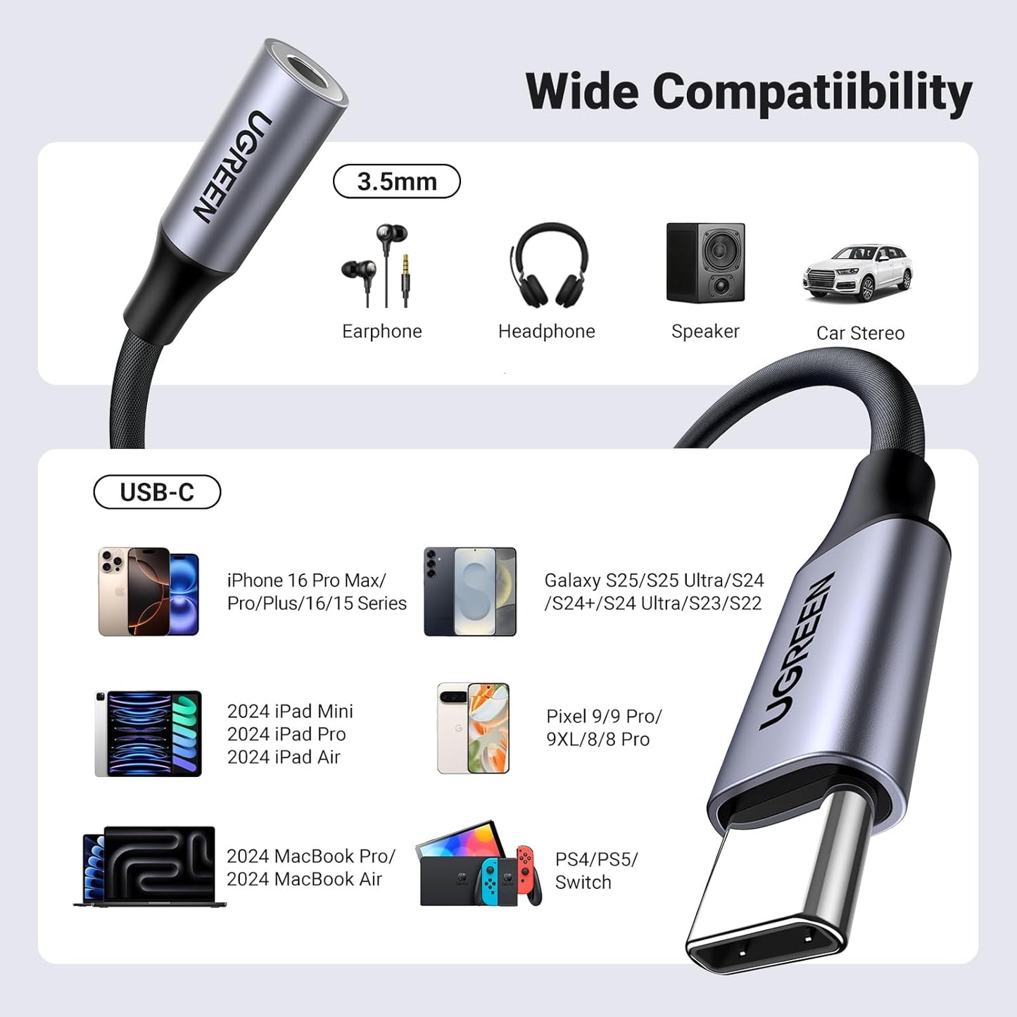 UGREEN USB C to 3.5mm Jack Adaptor
