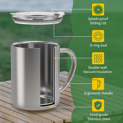 Thermal Cup With Lid And Carabiner