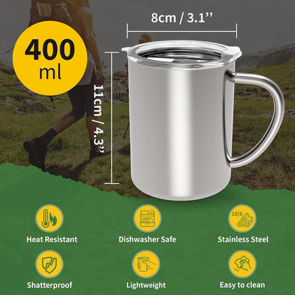 Thermal Cup With Lid And Carabiner