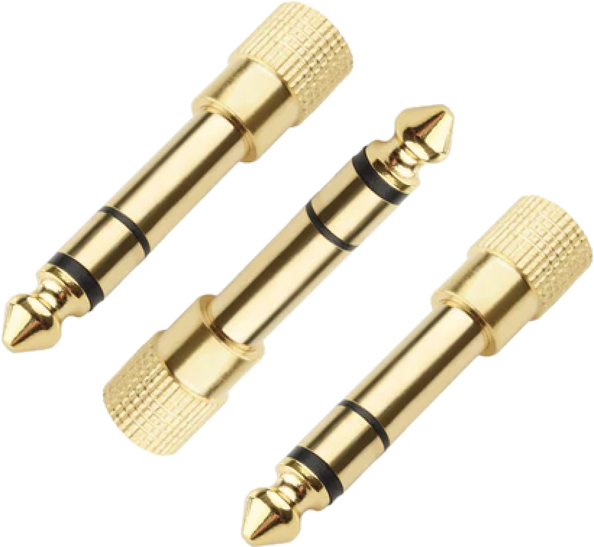 The Tour Store 3.5mm to 6.35mm headphone adapter gold-plated audio jack connectors set