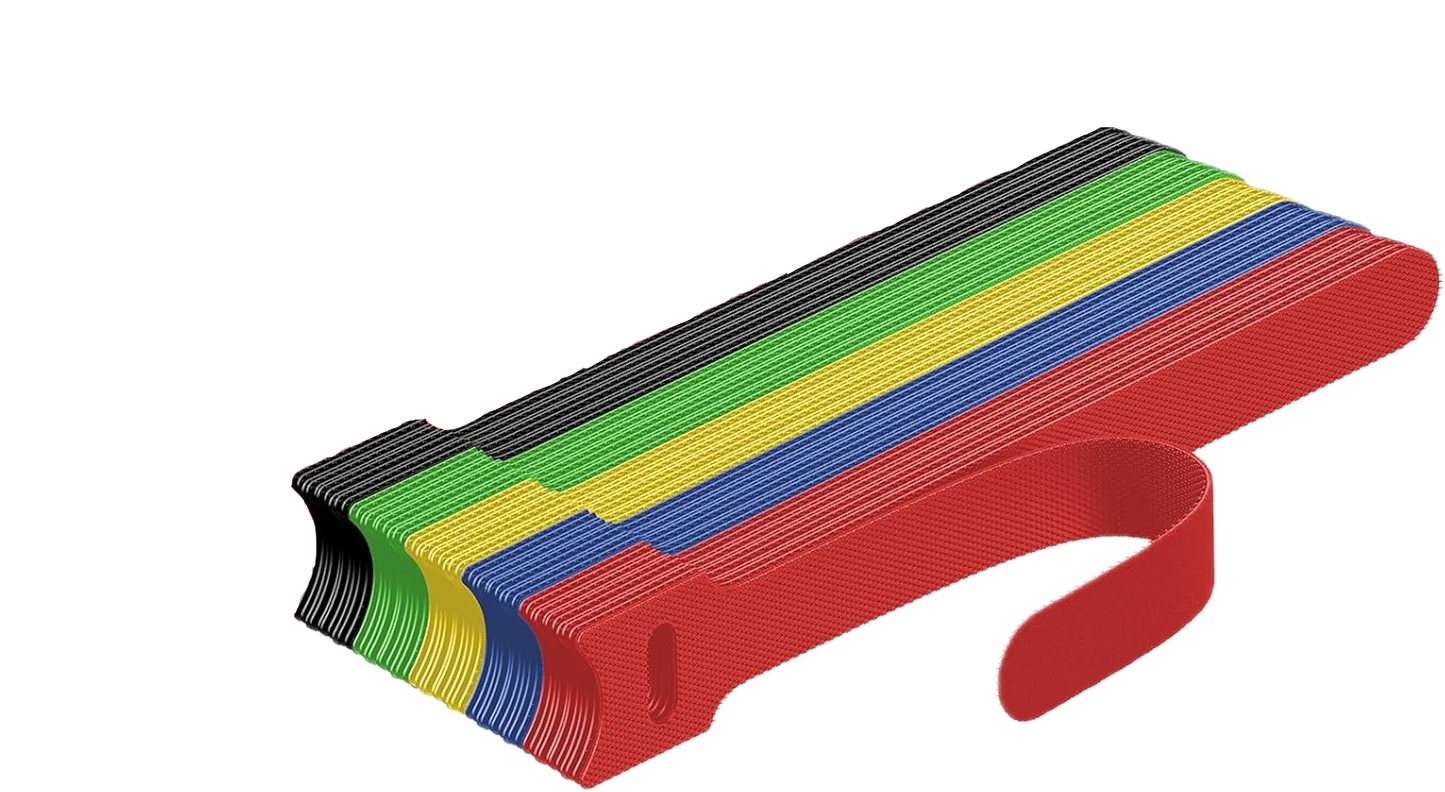 Hook & Loop Cable Straps Reusable, 15 cm Cable Ties